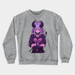 Edgy Demon Girl Crewneck Sweatshirt